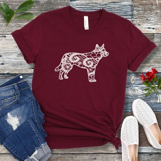 Lace-Look Cattle Dog T-Shirt