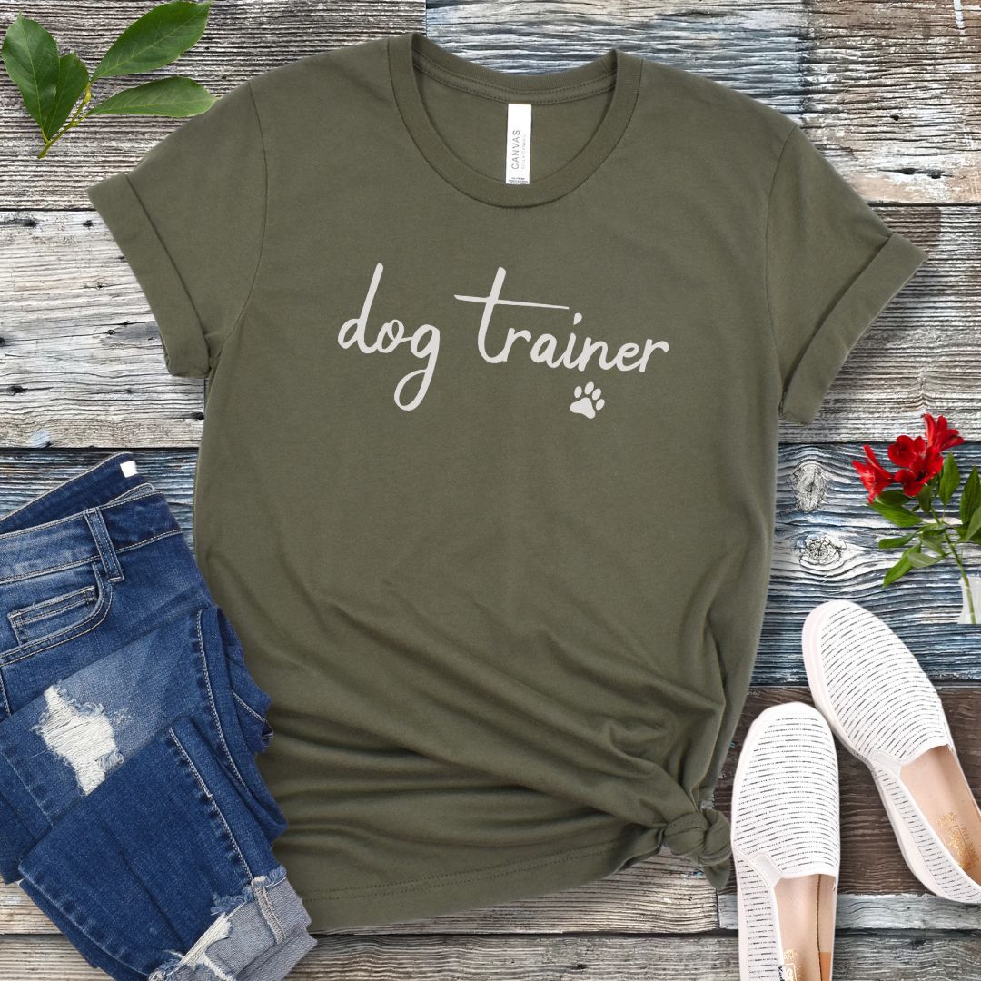 Dog Trainer Minimalist Script T-Shirt