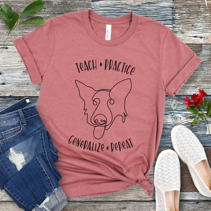 Teach Practice Generalize Repeat T-Shirt