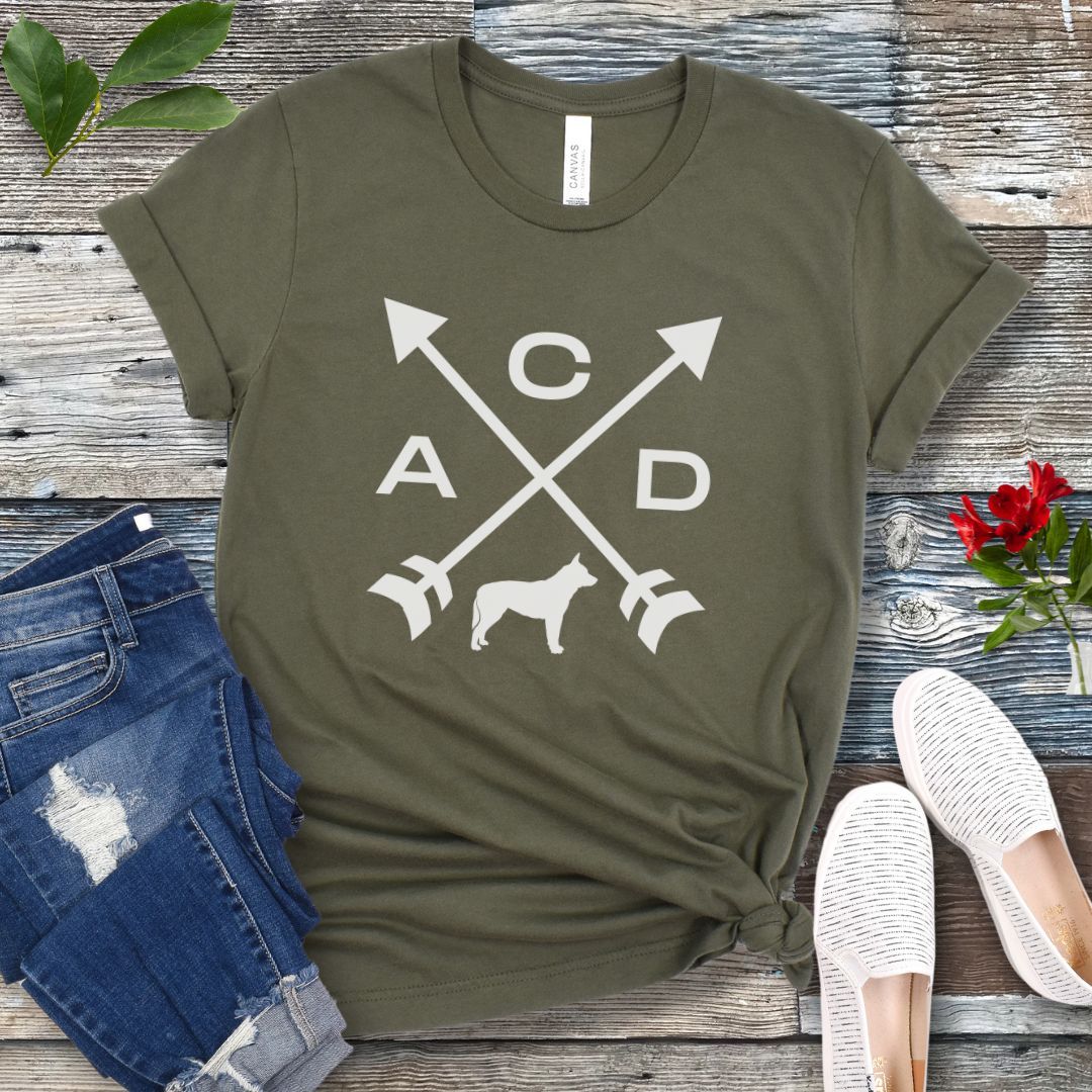 Crossed Arrows Australian Cattle Dog Mom T-Shirt