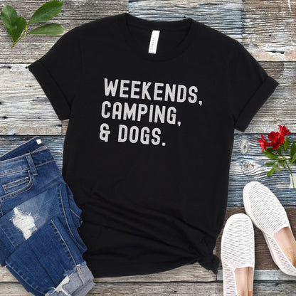 Weekends Camping & Dogs T-Shirt