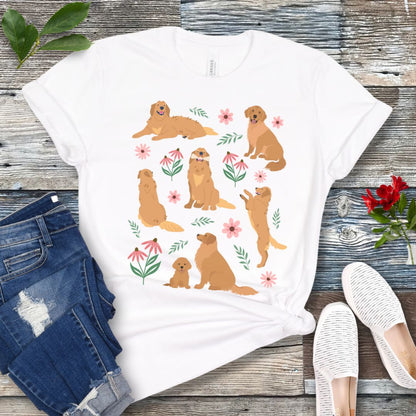 Cottagecore Floral Golden T-Shirt