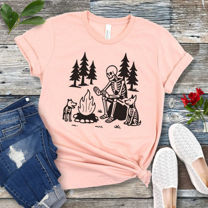 Spooky Camping Dog T-Shirt