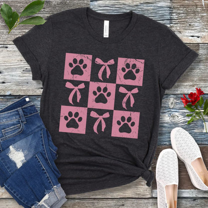 Checkered Coquette Dog T-Shirt