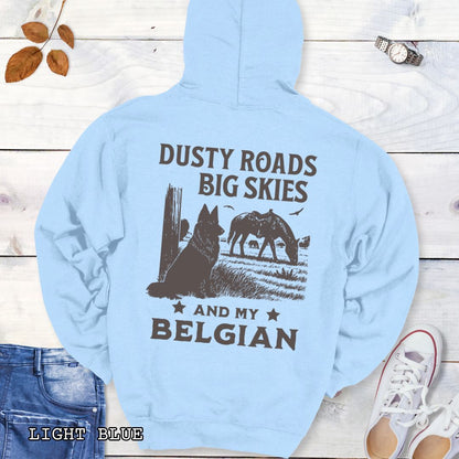 Dusty Roads Belgian Hoodie (Back Print)