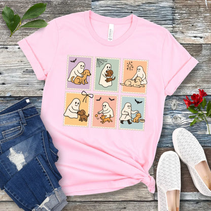Ghosts with Dogs Halloween T-Shirt
