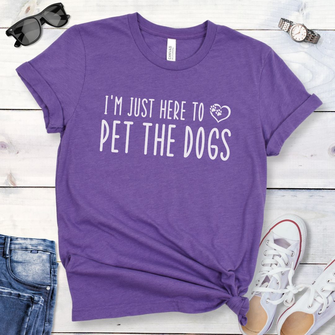Here To Pet Dogs T-Shirt
